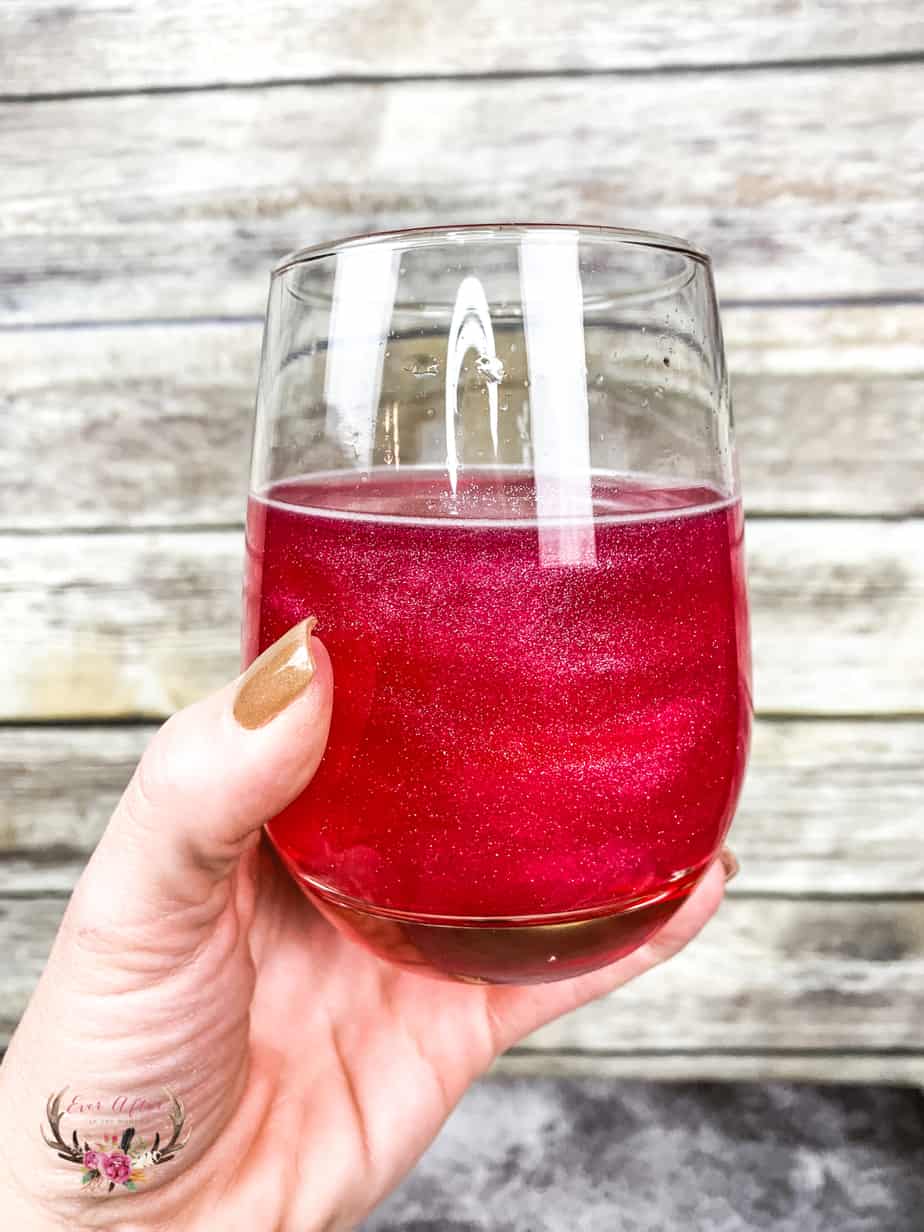 Pink Glitter Drink for Valentine's Day - Ever After in the Woods