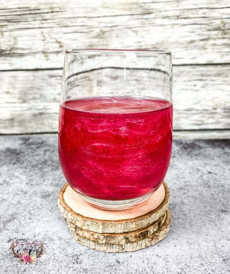 Pink Glitter Drink for Valentine’s Day Ever After in the Woods