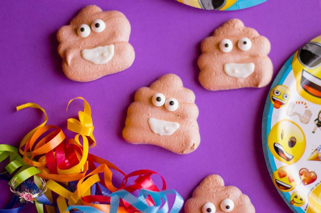 Poop emoji cookies are so cute and very easy to make.