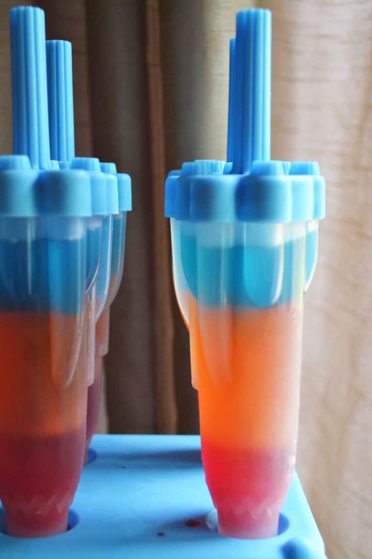 Homemade Red, White and Blue Ice Pop Recipe