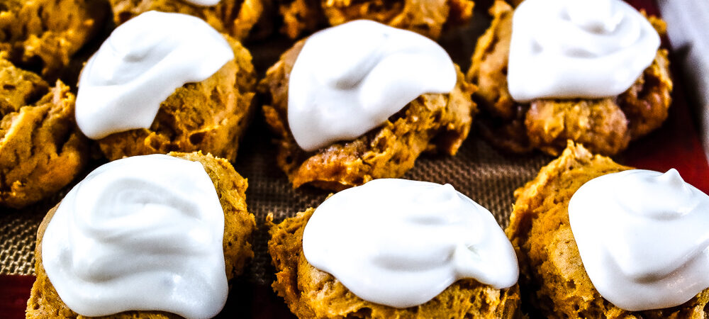 pumpkin cookies with cream cheese frosting
