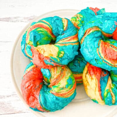 how to make rainbow | tie dye bagels