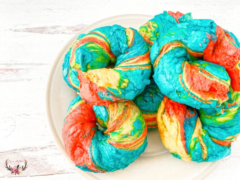 how to make rainbow | tie dye bagels