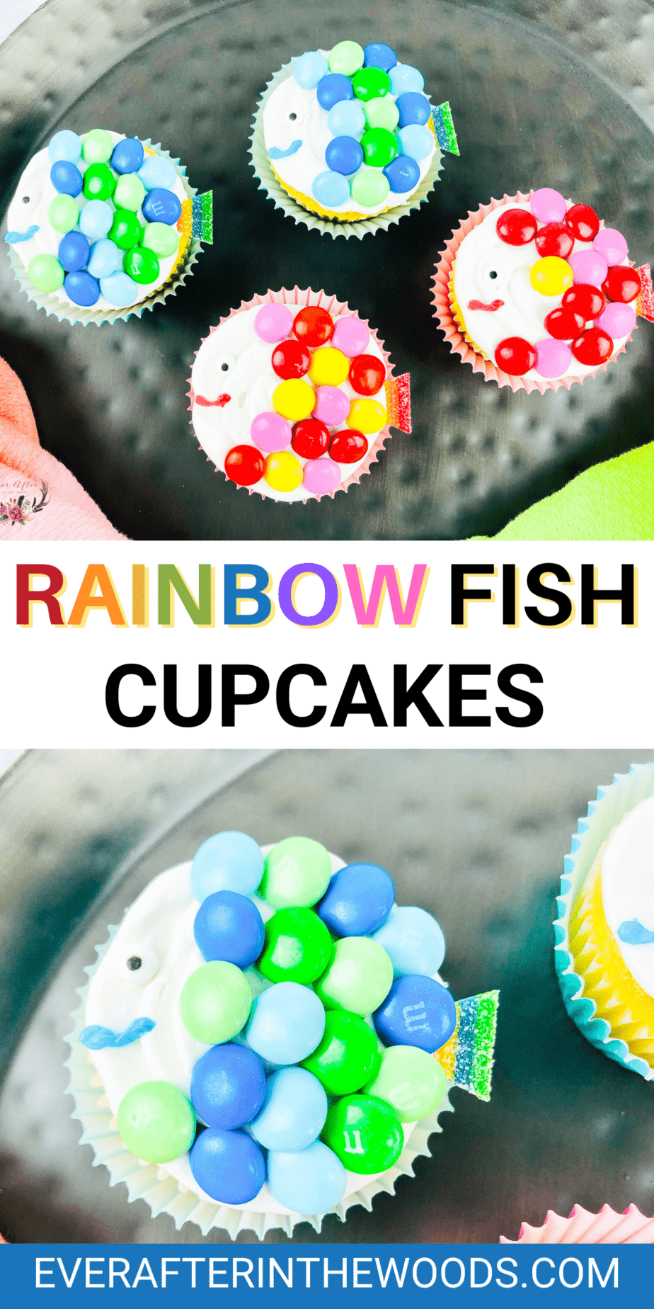 Rainbow Fish Cupcakes