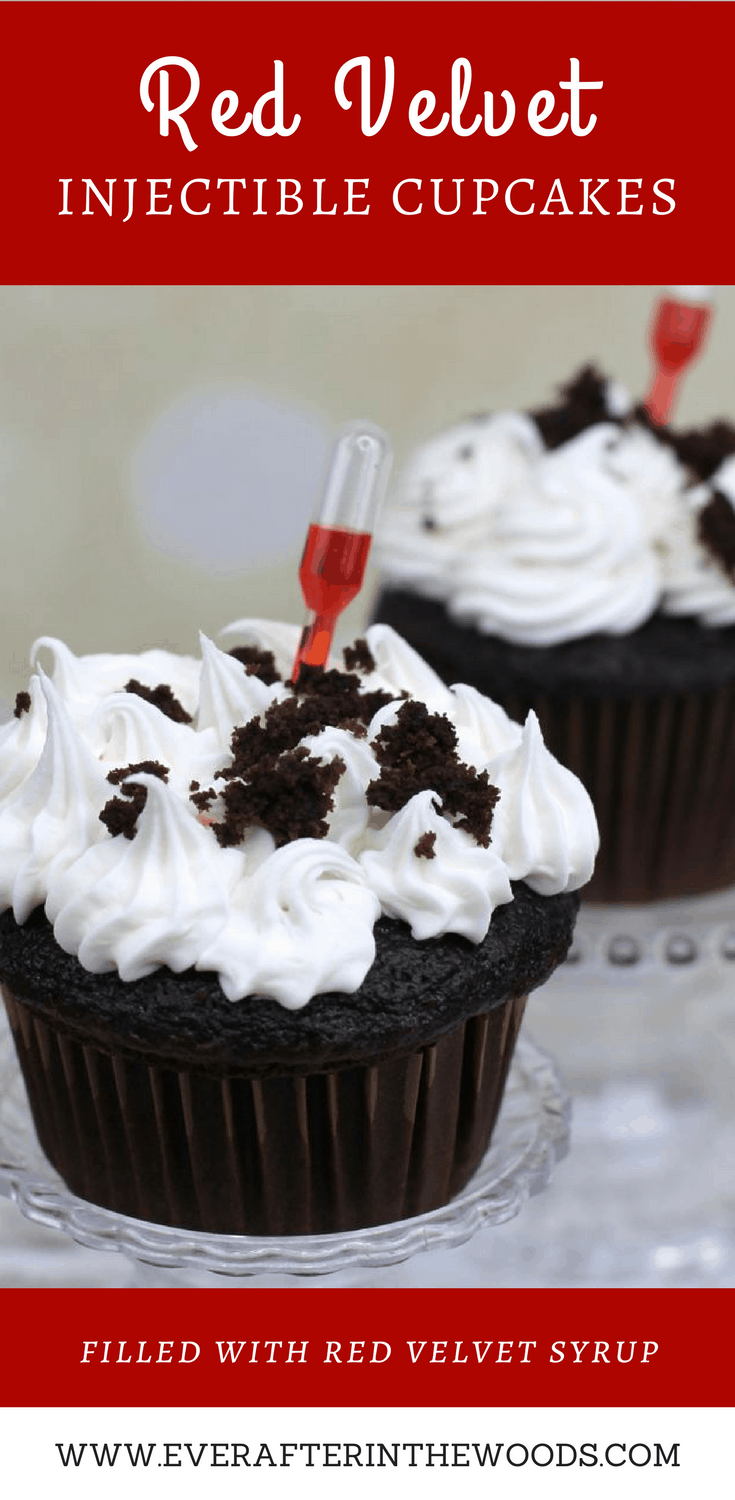 easy to make red velvet cupcakes with syrup squeezable