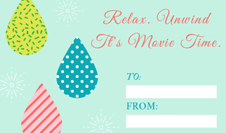 teacher gift tag movie gift card