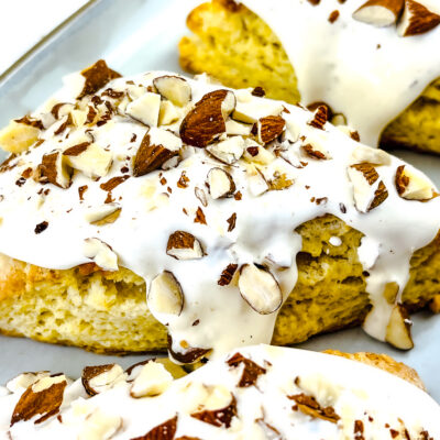 Homemade Scones with Nougat Topping