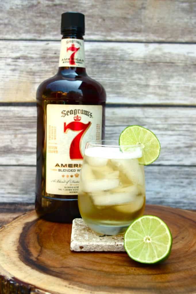 Seagrams 7 and Ginger Beer Cocktail Ever After in the Woods