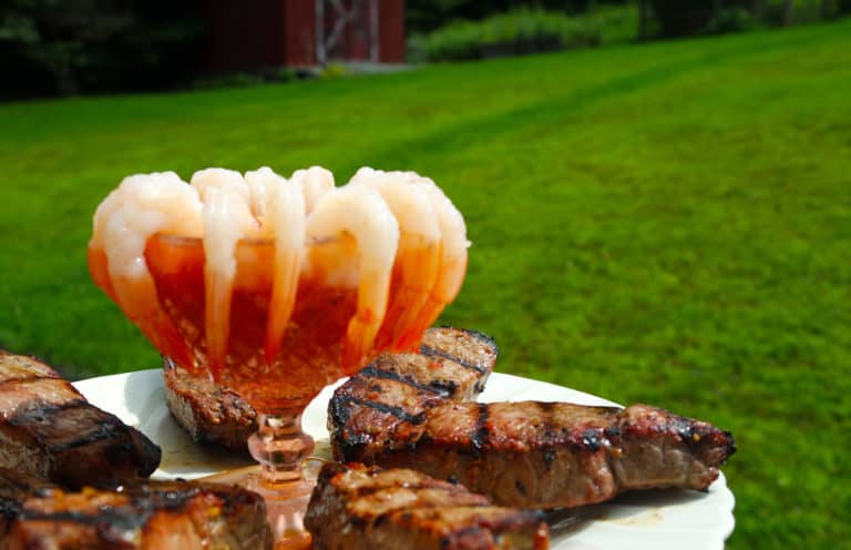 Grilled Surf & Turf with an EASY Cocktail Sauce