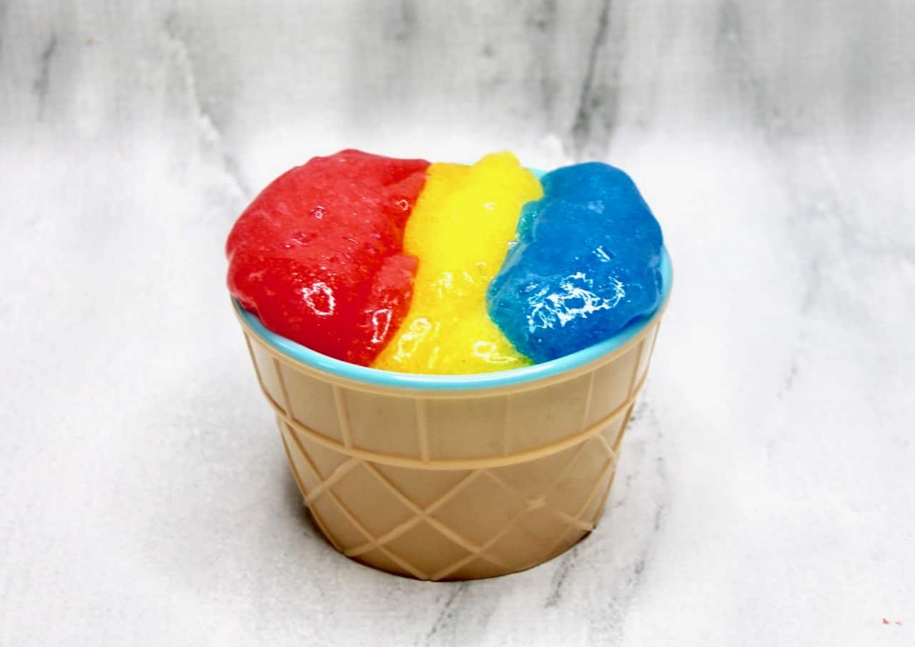 Colorful & Fun Homemade Snow Cone Slime Recipe