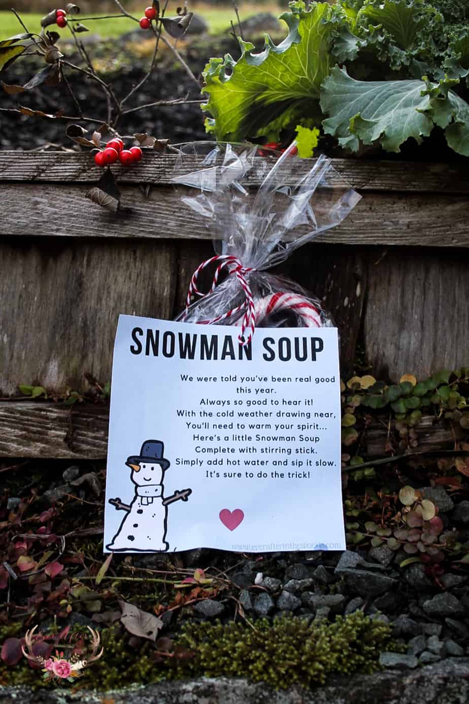 snowman soup printable