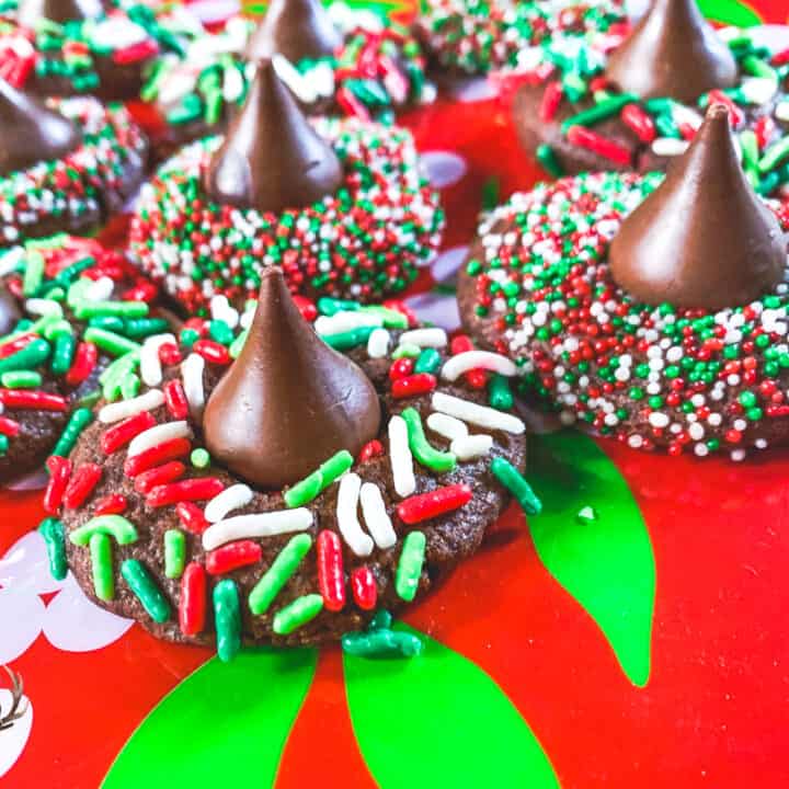 Chocolate Kiss Christmas Cookies