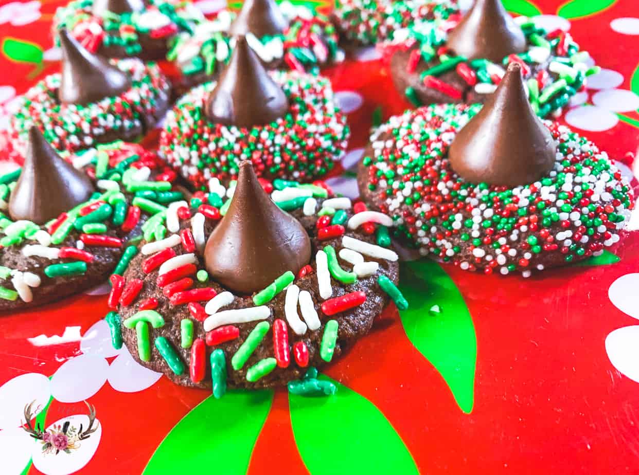 Chocolate Kiss Christmas Cookies