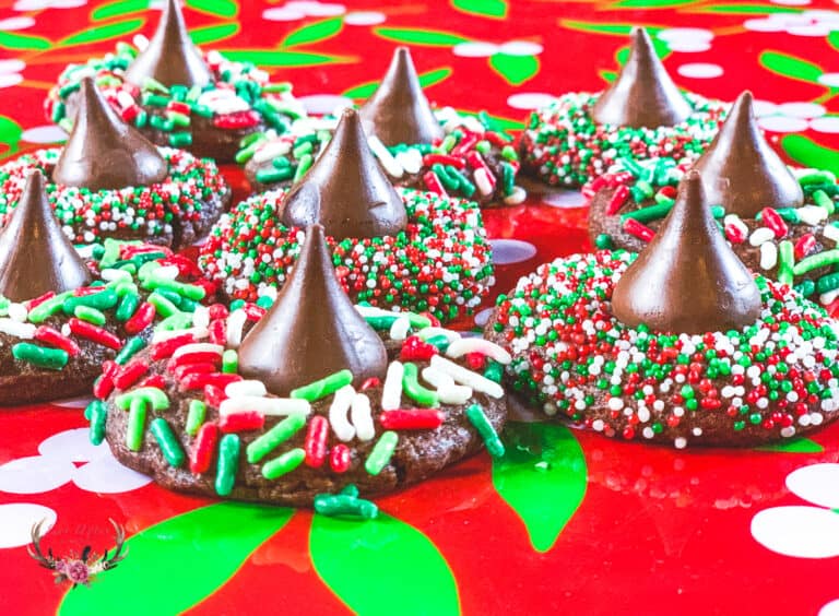 Chocolate Kiss Christmas Cookies