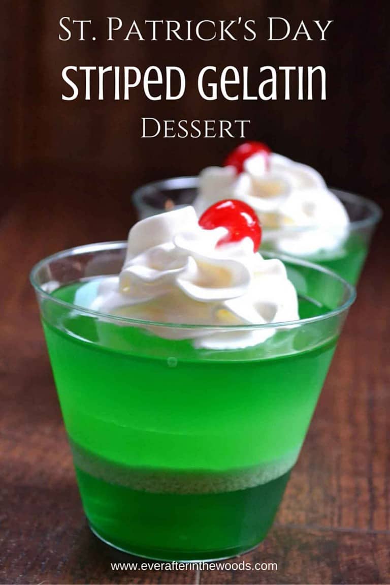Easy Striped Gelatin Dessert for St. Patrick's Day Ever After in the