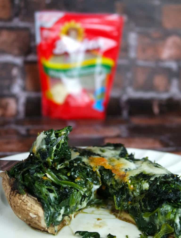 Spinach & Mozzarella Stuffed Portabella Mushroom Cap