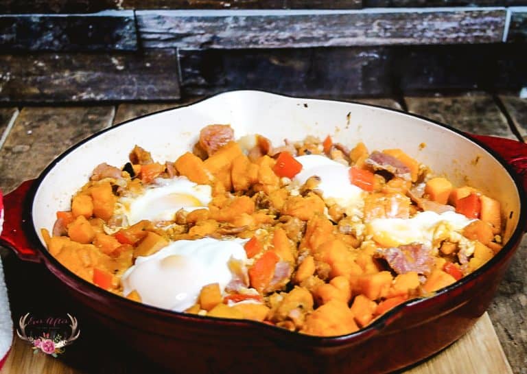 Sweet Potato, Apple and Clifty Farm Ham Hash Ever After in the Woods