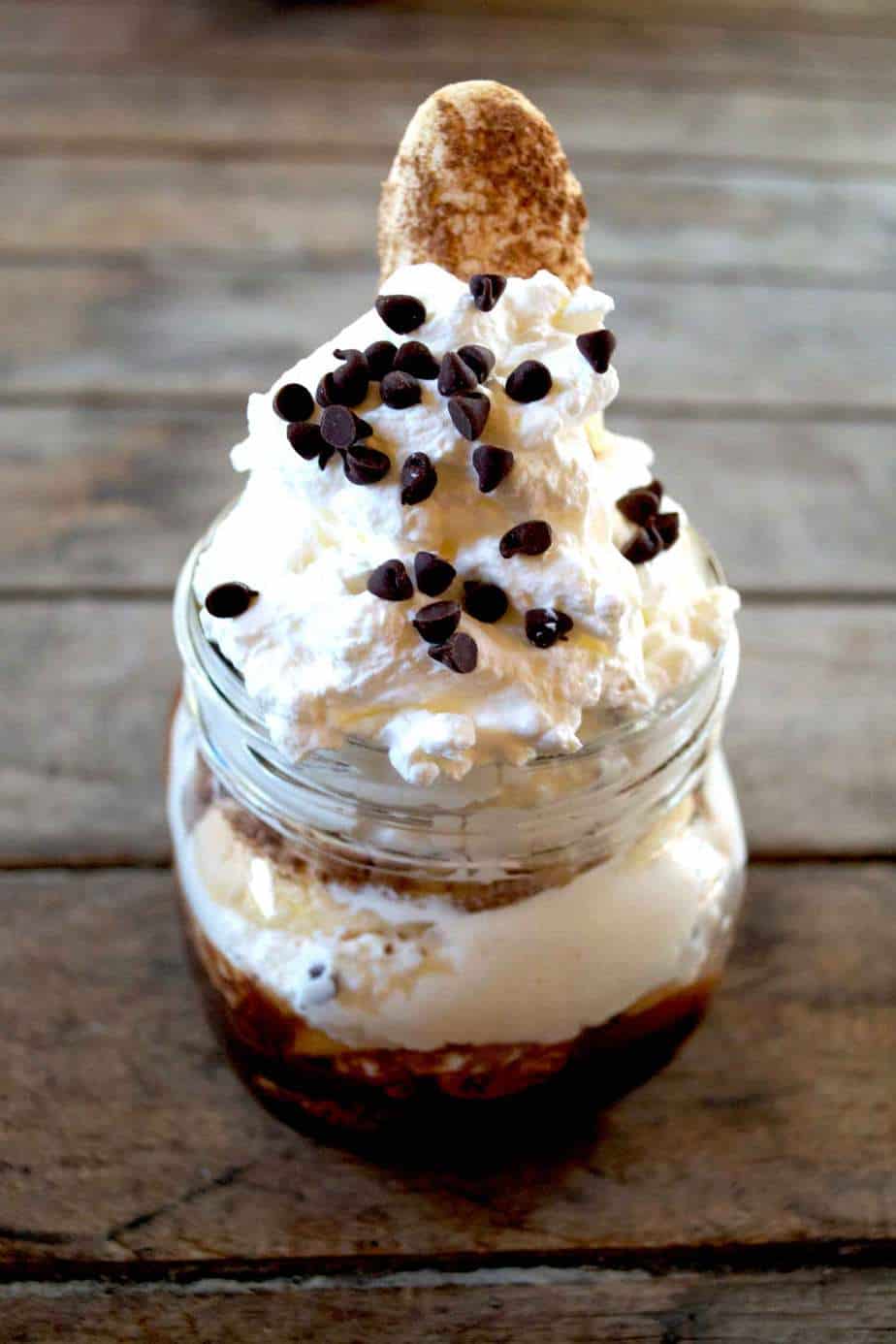 Easy Tiramisu: served in individual mason jars - Ever After in the Woods