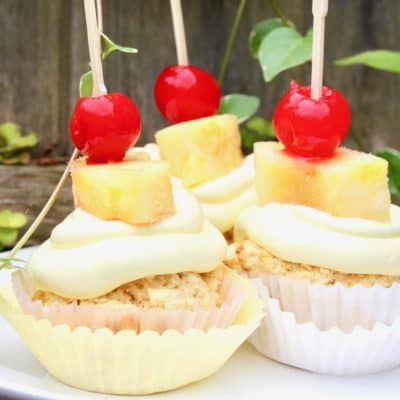 pina colada tropical cupcakes