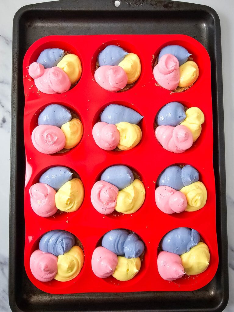 unicorn cheesecake bites