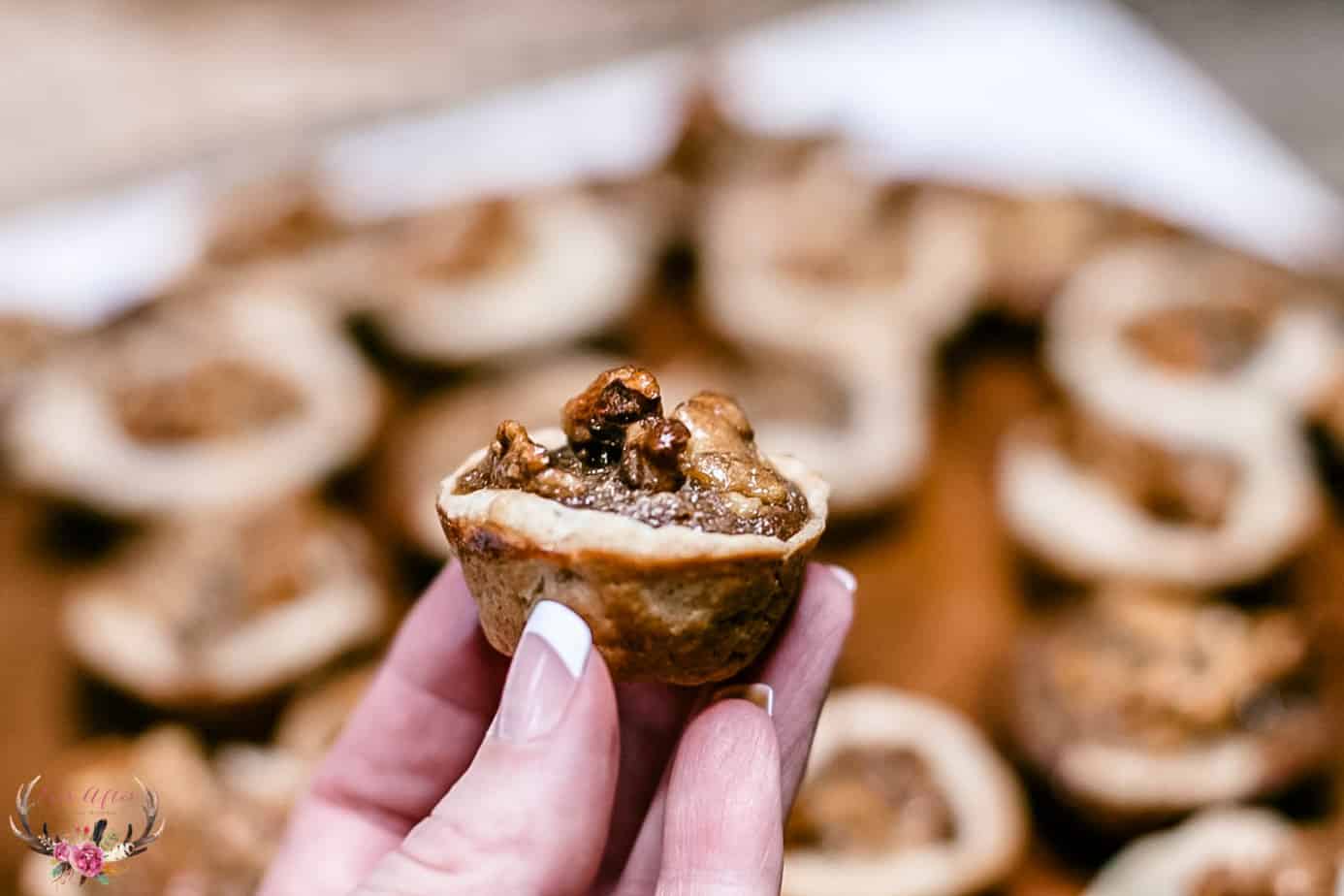 Brown Sugar Walnut Tart Cookies with cream cheese crust